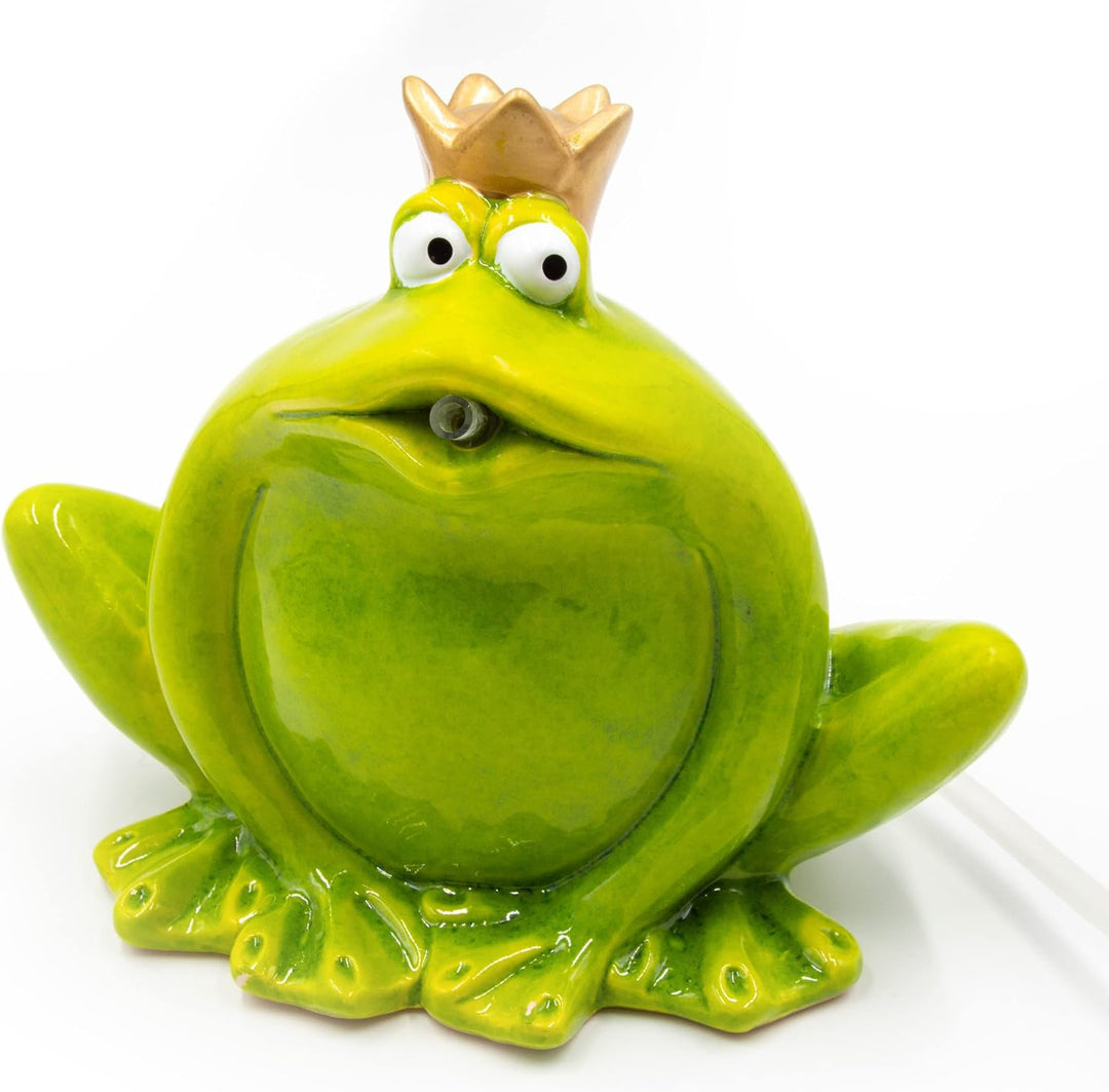 Wasserspeier Frosch Figur - Frosch Deko Garten - Wasserspiel Garten Deko - Gartenteich Becken Figure