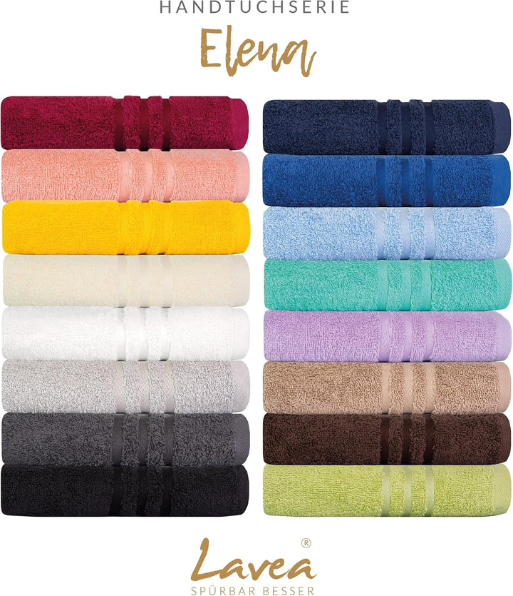Lavea 2er Set Saunatuch 80x200cm, Frottierserie Elena, Anthrazit 2 x 80 x 200 cm Anthrazit, 2 x 80 x