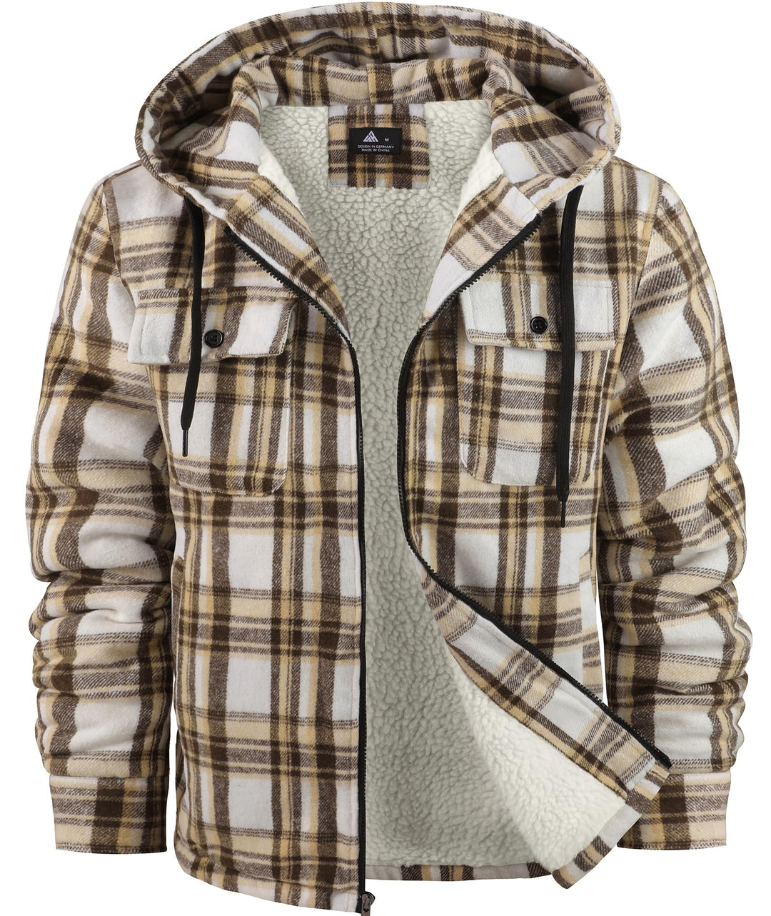 SwissWell Hemdjacke Herren Verdicken Karierts mit Reissverschluss Flanelljacke Plüschfutter Freizeit
