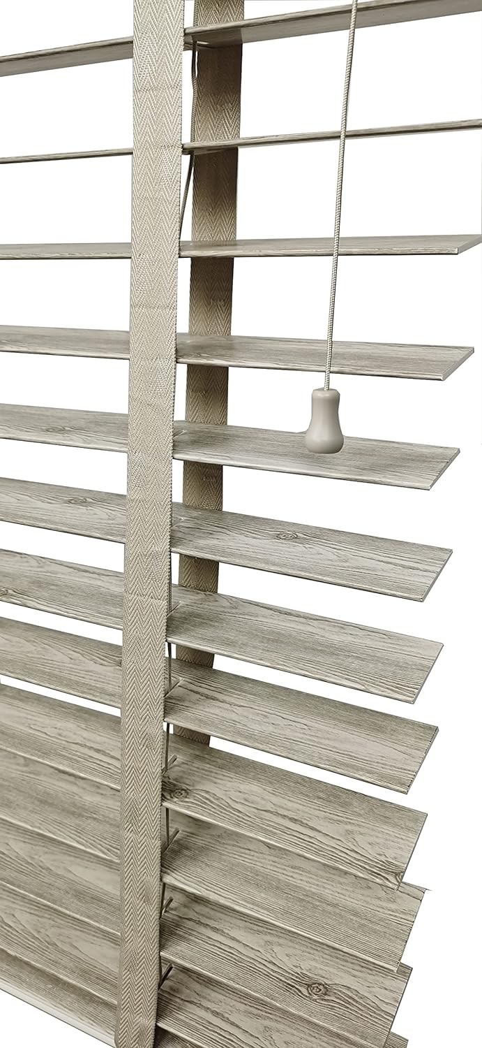 Jalousie in Holzoptik | 50 mm Lamelle | Verschiedene Grössen | Sonnenschutz für Fenster mit Bohren |