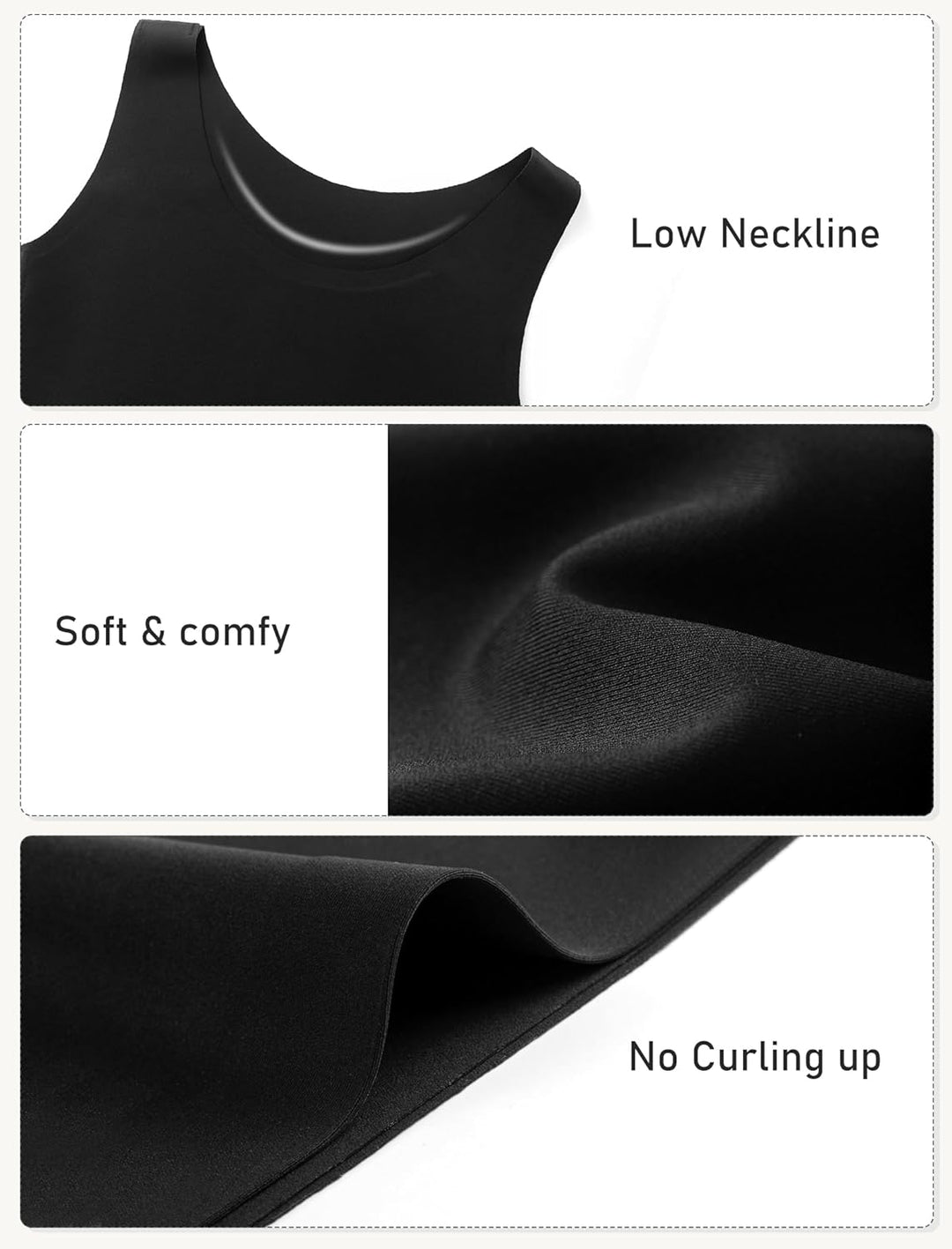 XUJI Binder Trans FTM Brust Binder Transgender Nahtloser Kompression BH L Schwarz, L Schwarz
