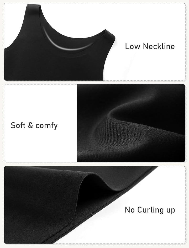 XUJI Binder Trans FTM Brust Binder Transgender Nahtloser Kompression BH L Schwarz, L Schwarz