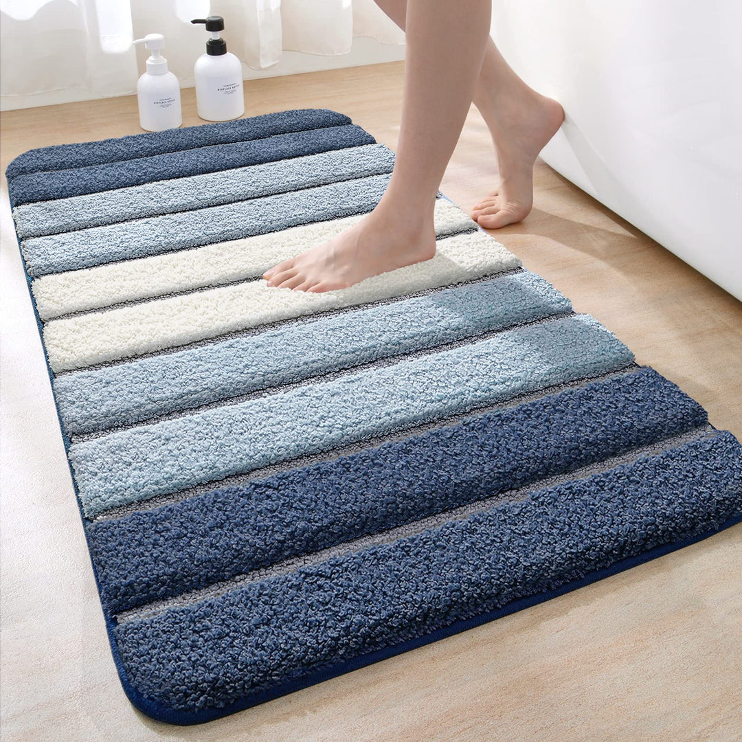 DEXI Badezimmerteppich rutschfest Badematte 60 x 110 cm,Badteppich Saugfähig Weich Maschinenwaschbar