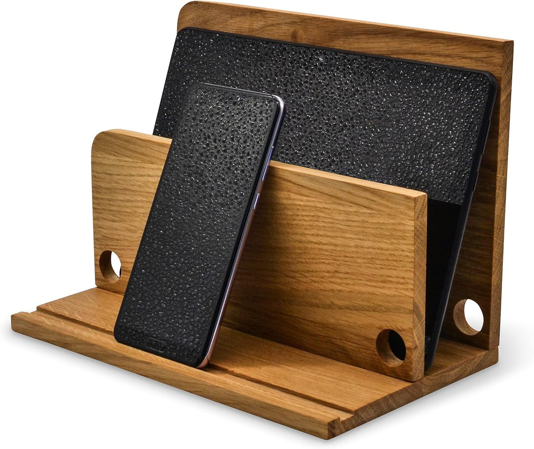 Natuhr Briefablage Schreibtisch Organizer - Maestro - Tablet & Smartphone Ladestation Handy Briefhal