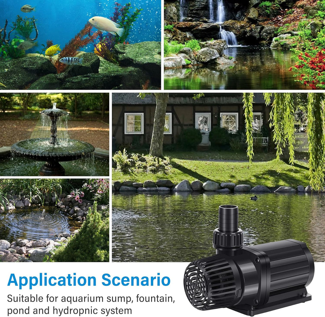 Forever Speed ECO Teichpumpe Filterpumpe Bachlaufpumpe für den Gartenteich 10000L/H 90W, 10000L/H