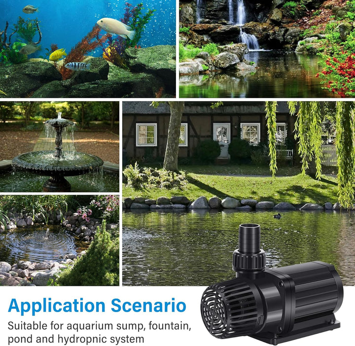 Forever Speed ECO Teichpumpe Filterpumpe Bachlaufpumpe für den Gartenteich 10000L/H 90W, 10000L/H