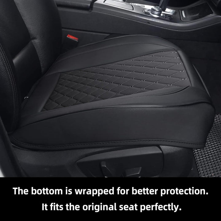 SanQing 2PCS Luxus PU Leder Autositzbezüge Schonbezüge für Vordersitzunterseite, Kompatibel mit 90%