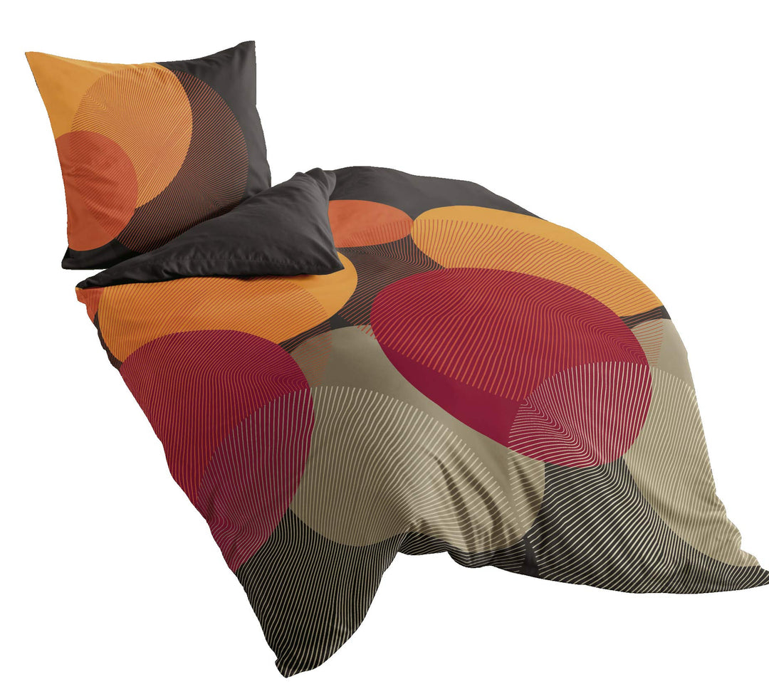 Bierbaum Bettwäsche 6155, Mako-Satin, Made in Germany, kakao 09, 155x220 + 80x80 cm, Komfortgrösse,