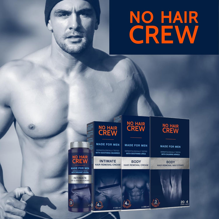 NO HAIR CREW - 2 x Enthaarungscreme für den Intimbereich – extra sanfte Haarentfernung für Männer (S