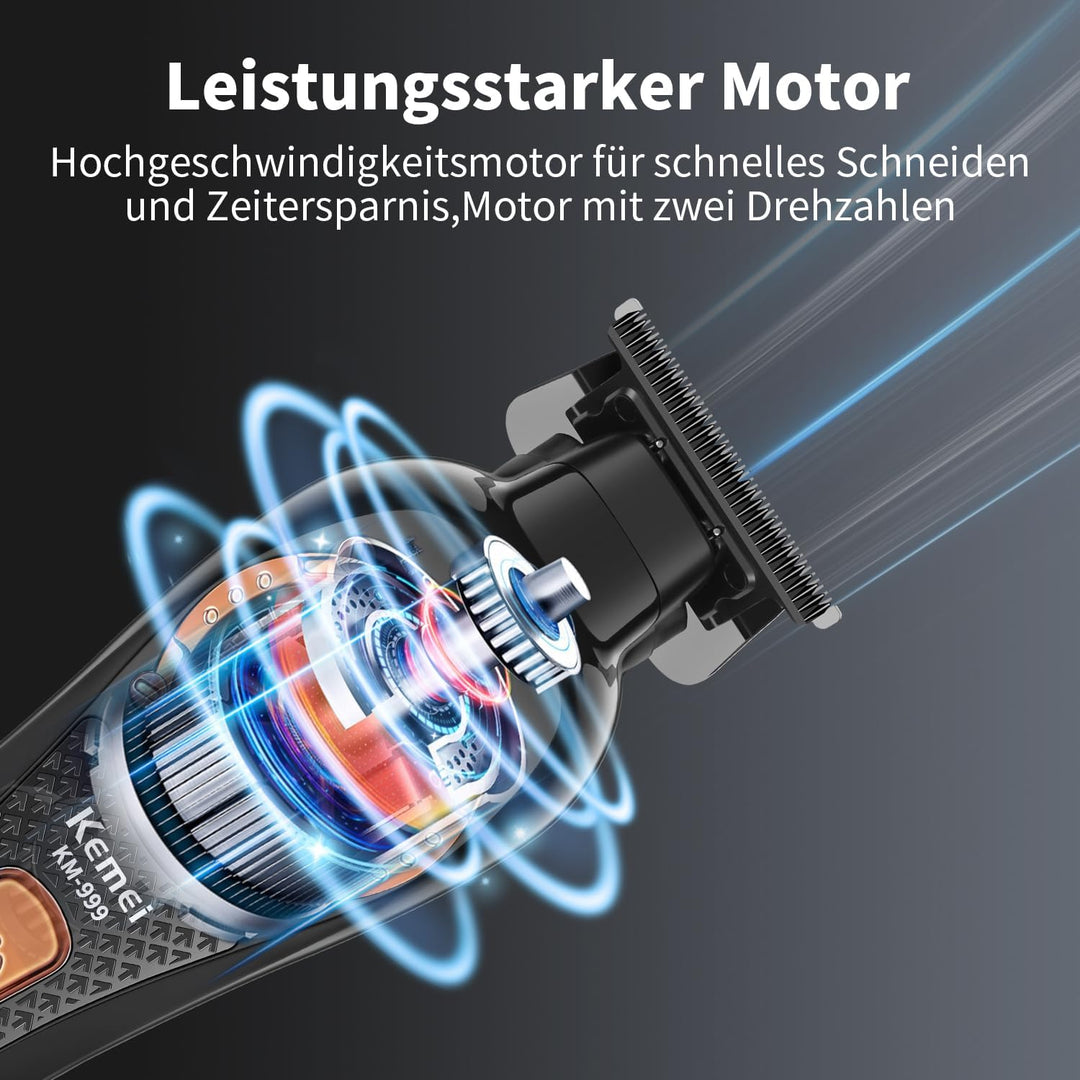 KEMEI 999 Professionelle Haarschneidemaschine für Männer, Kabelloser Elektrischer Bartschneider Herr