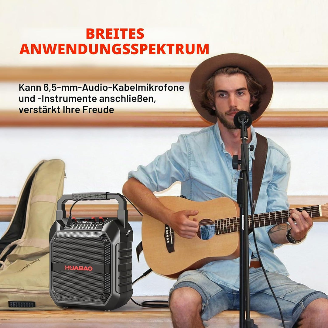 Karaoke-Maschine, tragbarer Bluetooth-Lautsprecher mit drahtlosem Mikrofon für Erwachsene & Kinder,