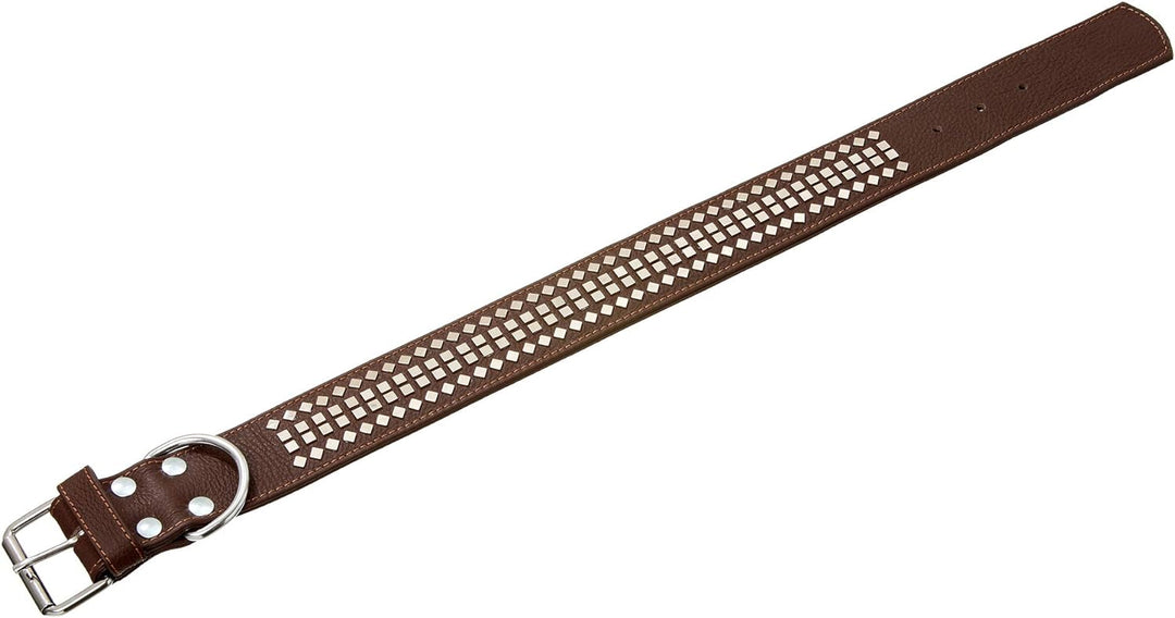 Karlie Halsband Vintage Viereckniete L: 60 cm B: 50 mm braun braun L: 60 cm B: 50 mm H: 8 mm, braun