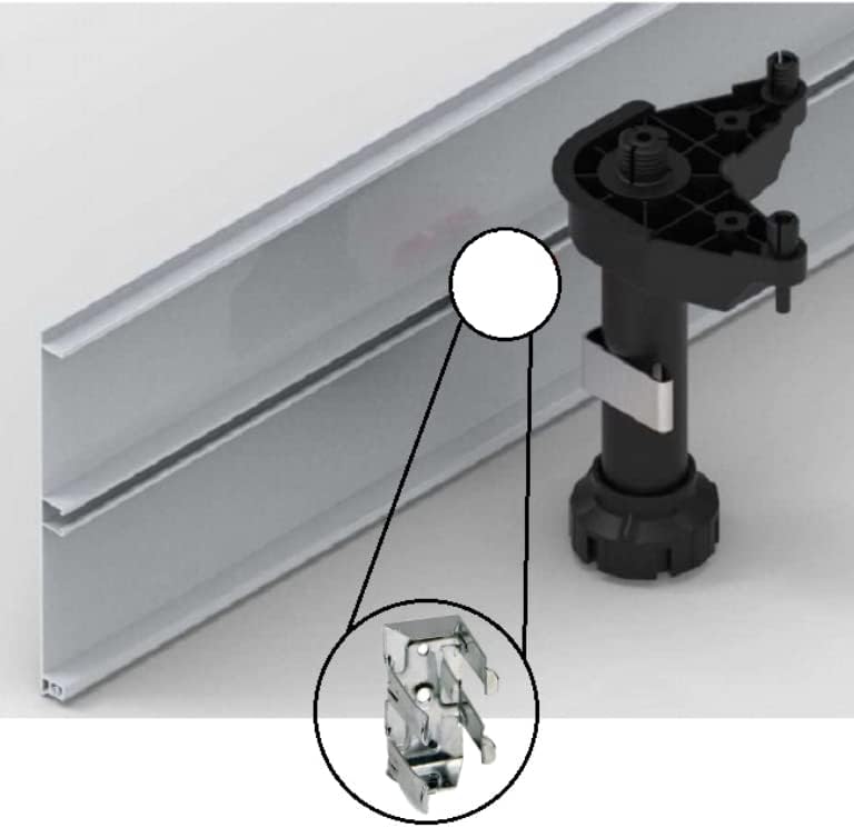 bricoleva.it Universal-Sockelhaken für Küche, Sockelleisten, Sockelleisten, Küche (Aluminium, 10 Stü