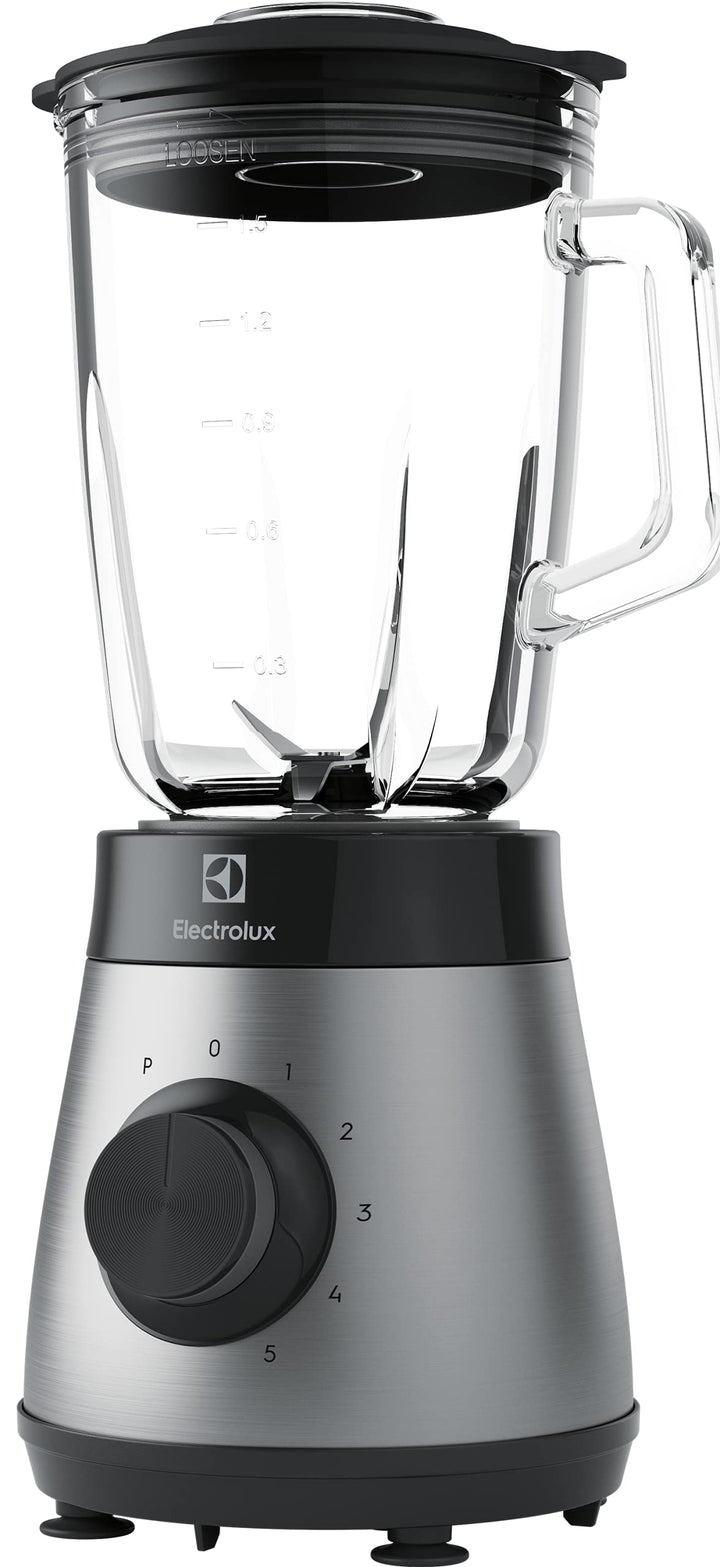 Electrolux 910003632 E4TB1-6ST Standmixer mit TruFlow Klingen, Kunststoff, grau, Metal