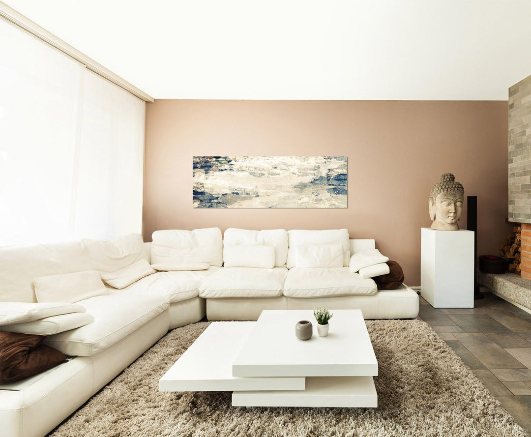 Paul Sinus Art Panoramabild auf Leinwand und Keilrahmen 120x40cm Hintergrund Textur Grunge abstrakt