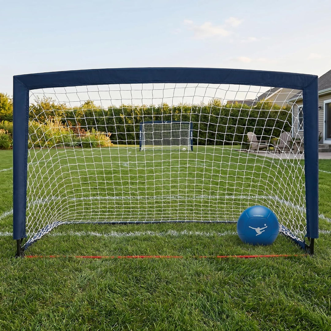 Panini Tragbares Pop-up-Fussballtor mit Tragetasche - 120 x 76 x 76 cm - Football Blue Kollektion