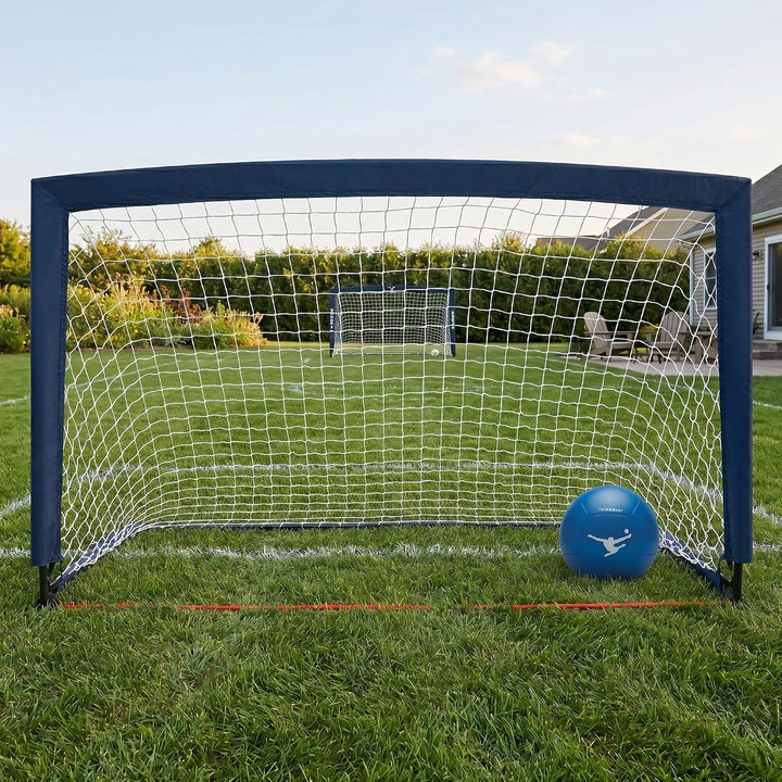 Panini Tragbares Pop-up-Fussballtor mit Tragetasche - 120 x 76 x 76 cm - Football Blue Kollektion
