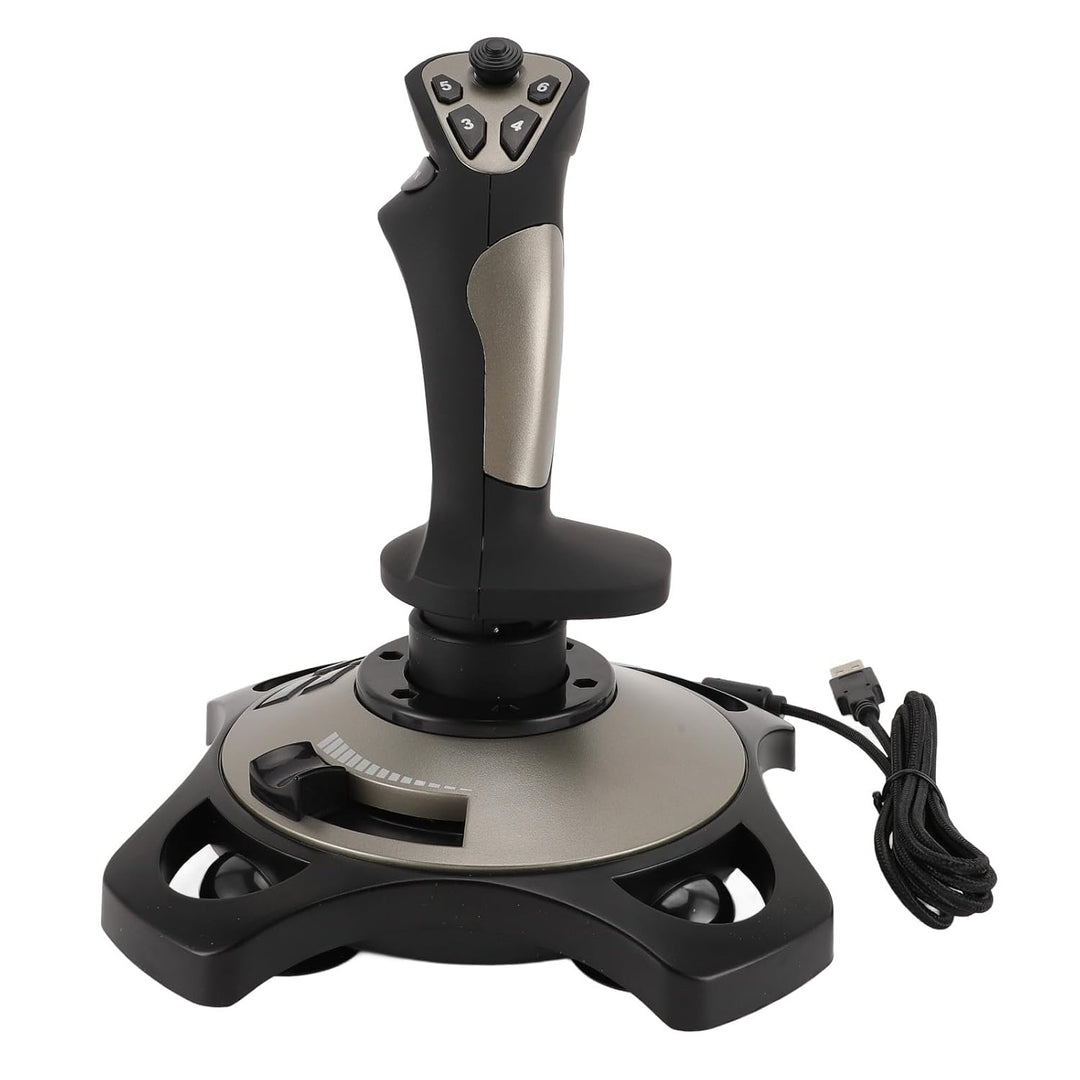 CCYLEZ PC-Flug-Joystick, Kabelgebundener Flug-Stick, Vier Achsen, 12 Programmierbare Tasten, Flugsim