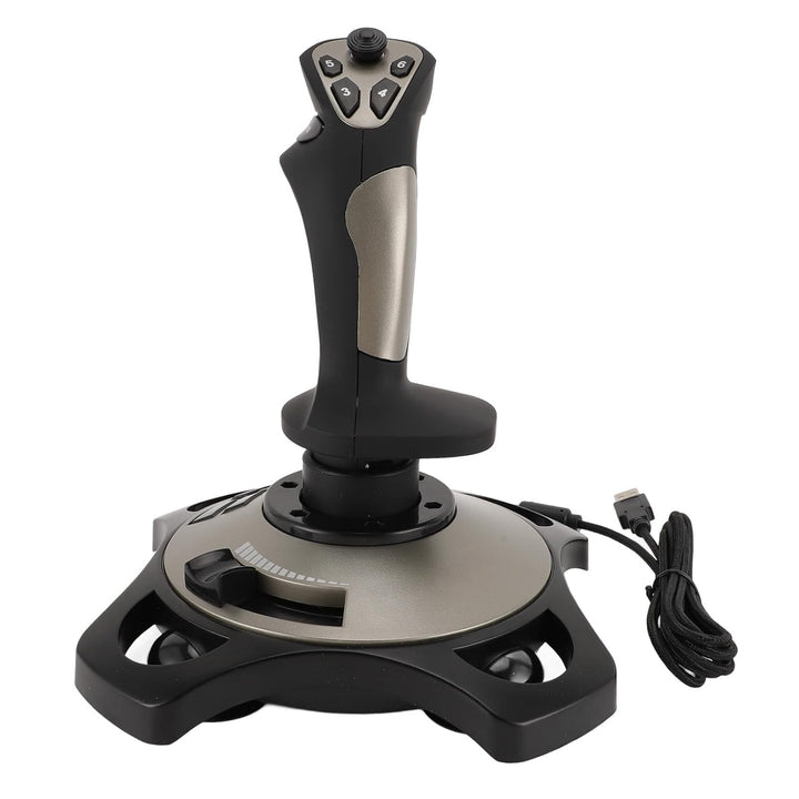 CCYLEZ PC-Flug-Joystick, Kabelgebundener Flug-Stick, Vier Achsen, 12 Programmierbare Tasten, Flugsim