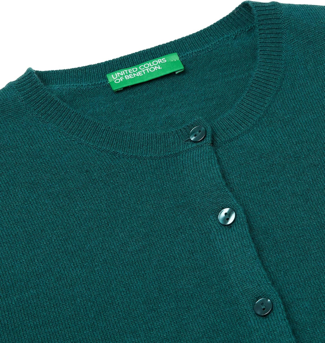 United Colors of Benetton Damen Koreanisches LANGARMTRIKOT XS Grün, XS Grün