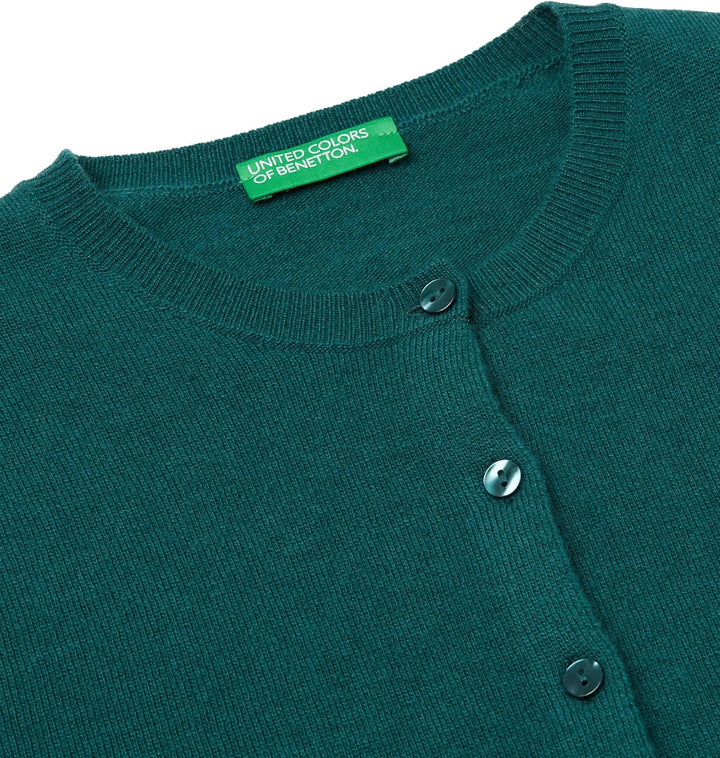 United Colors of Benetton Damen Koreanisches LANGARMTRIKOT XS Grün, XS Grün