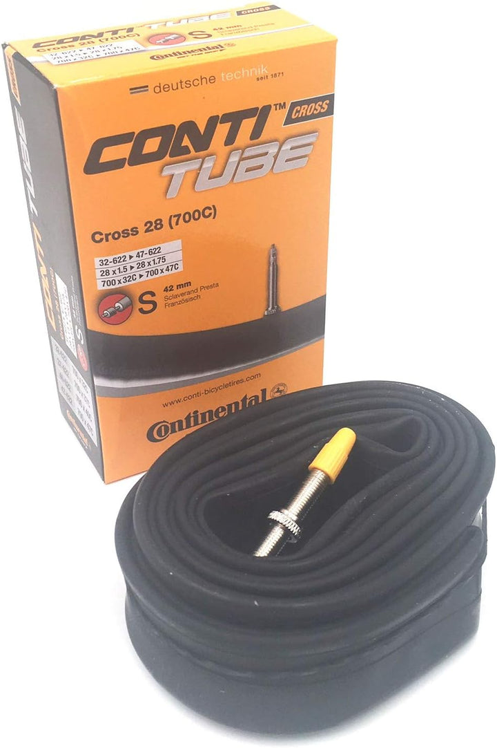 Continental Unisex Cross Fahrradschlauch 28 700 x 32-42c – Presta-Ventil 42 mm (5 Stück) Schlauch Pa