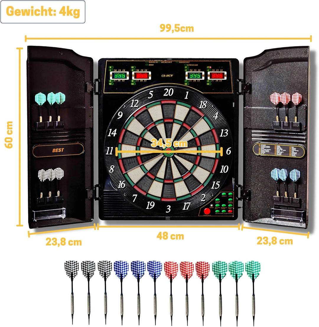 Best Sporting Dartscheibe elektronisch Oxford Evolution I Dartscheibe elektronisch mit LED-Anzeigen