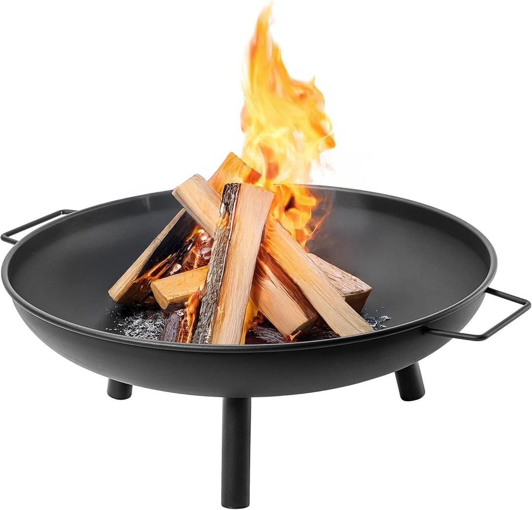 KADAX Feuerschale ⌀ 58 cm, Feuerschalen aus Stahl, Feuerstelle für den Garten, Balkon und Terrasse,