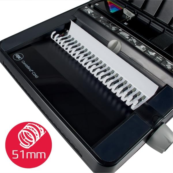 GBC 663733 CombBind C340 manuell-Bindegerät (mit automatischer Zentrierung), Manuell