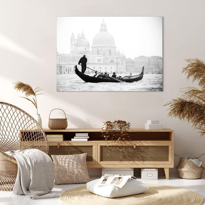 Bilder auf Leinwand 100x70cm Leinwandbild mit Rahmen Venedig Basilika Gross Wanddeko Bild Schlafzimm