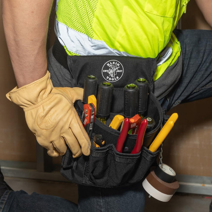 Klein Tools 5719 Powerline 18-pocket schwarz Nylon Elektriker-Werkzeugtasche, 5719