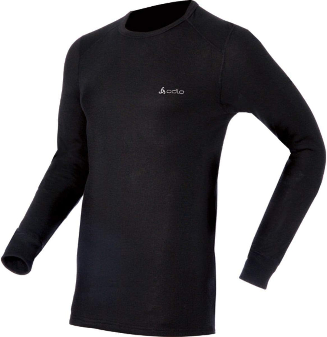 Odlo Herren Shirt Long Sleeve Crew Neck Warm XXL Schwarz, XXL Schwarz