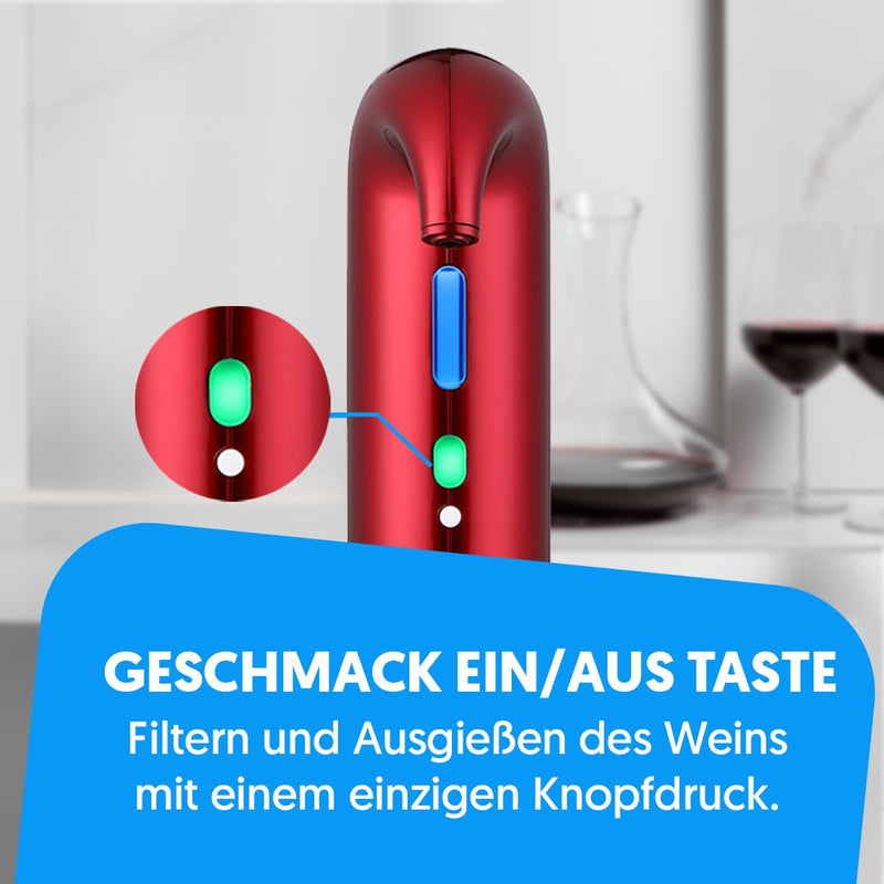 NK Elektrischer Weinkaraffe, automatischer und tragbarer Weinbelüfter, wiederaufladbar über USB, ink