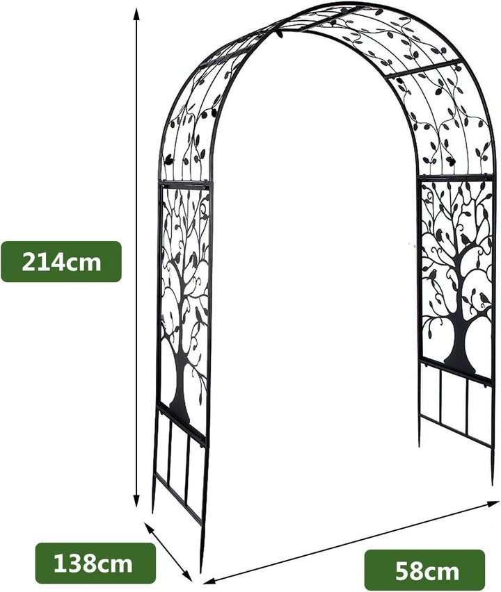 Rankbogen Rosen, Metall Rosenbogen, für Blumen Pflanzen Patio Bogen für zeremonielle Dekoration Hoch