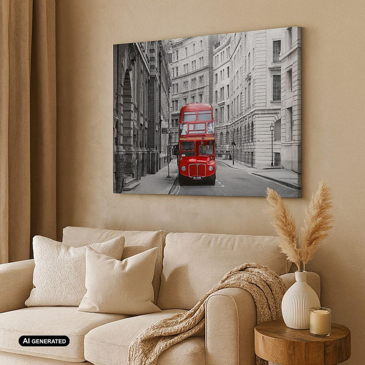 Bilder auf Leinwand Bus england urlaub london Leinwandbild 70x50cm Wandbilder Dekoration Wohnzimmer