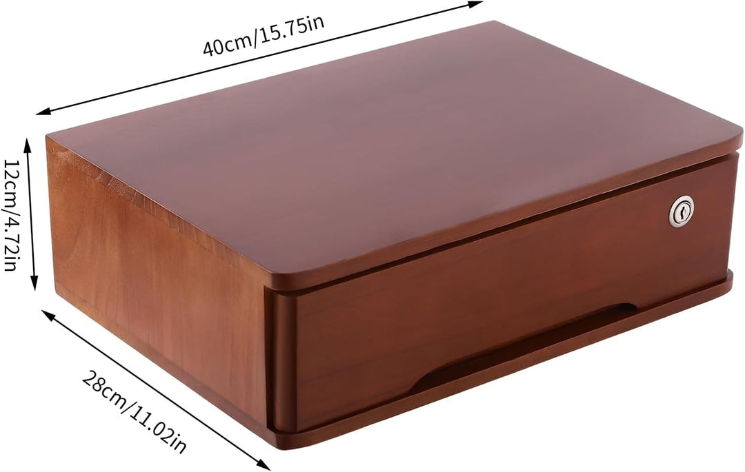 1 Schicht Desktop Storage Box, Desktop Storage Box mit abschliessbarer Schublade, Bürobedarf Schubla