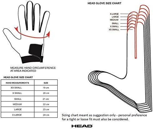 HEAD Airflow Tour Racquetball Handschuh M Rechts, M Rechts