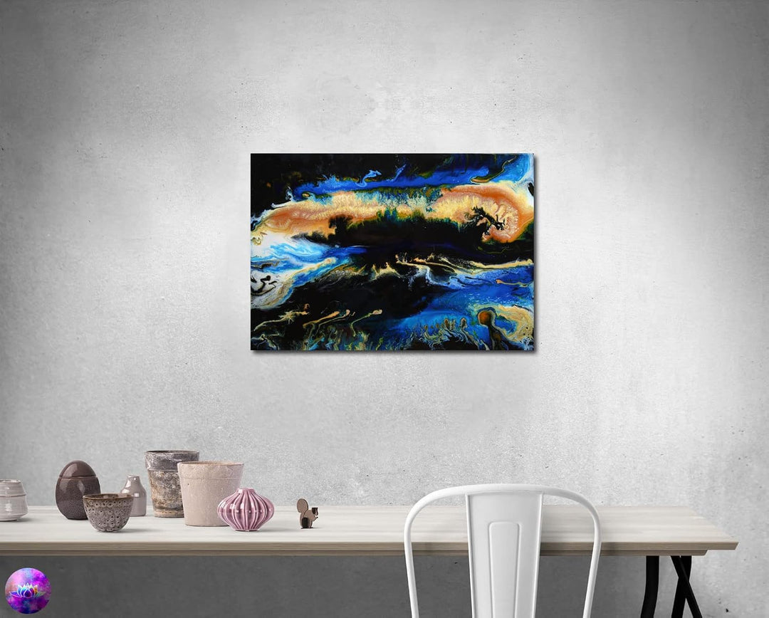 Original Gemälde Abstrakte Malerei - moderne hochglanz Wandbilder - Resin Art Kunst Bild Harz Unikat