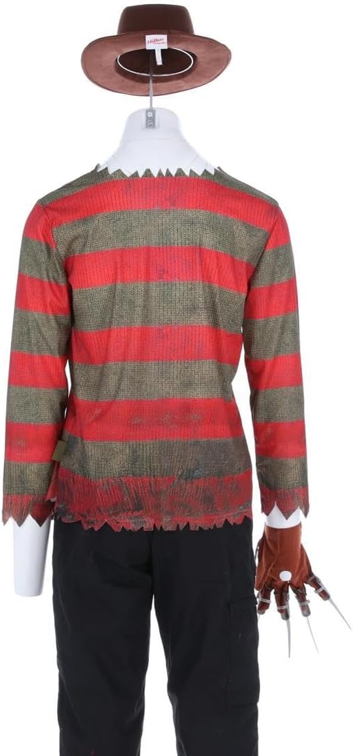 Smiffys Ein Nightmare On Elm Street Freddy Krueger Kostüm – inklusive bedrucktem Oberteil, Handschuh