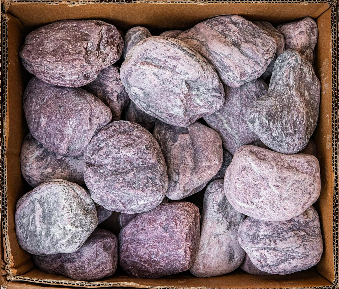 Saunasteine Roter Jaspis 15 kg – Abgerundet, 5–10 cm | Hohe Wärmespeicherung, Ästhetische Optik | Fü