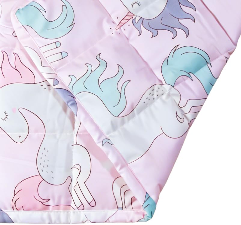 Sleepymoon Gewichtete Lap Pad für Angst und Entspannung (Baumwolle Einhorn, 46 * 54cm-1.4kg) Baumwol