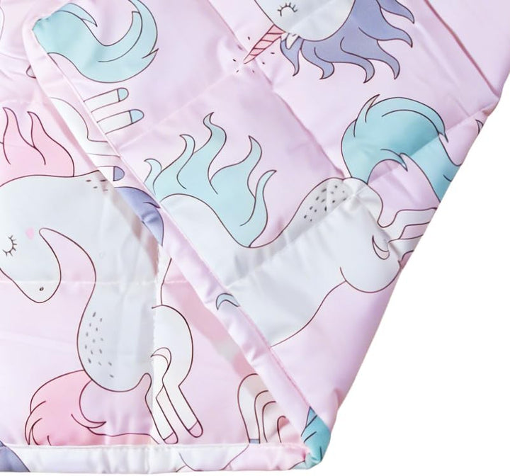 Sleepymoon Gewichtete Lap Pad für Angst und Entspannung (Baumwolle Einhorn, 46 * 54cm-1.4kg) Baumwol