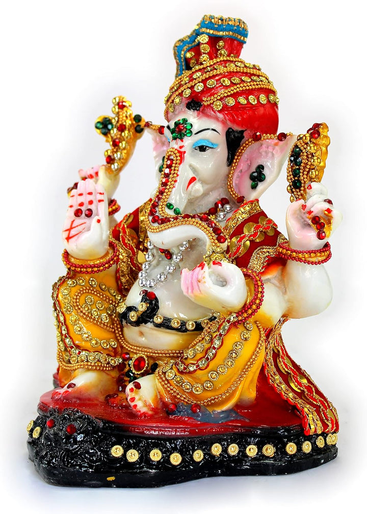 eSplanade Ganesha Ganesha Ganpati Murti Idol Statue aus Kunstharz (21 cm) | Pooja Idolen | Heimdekor