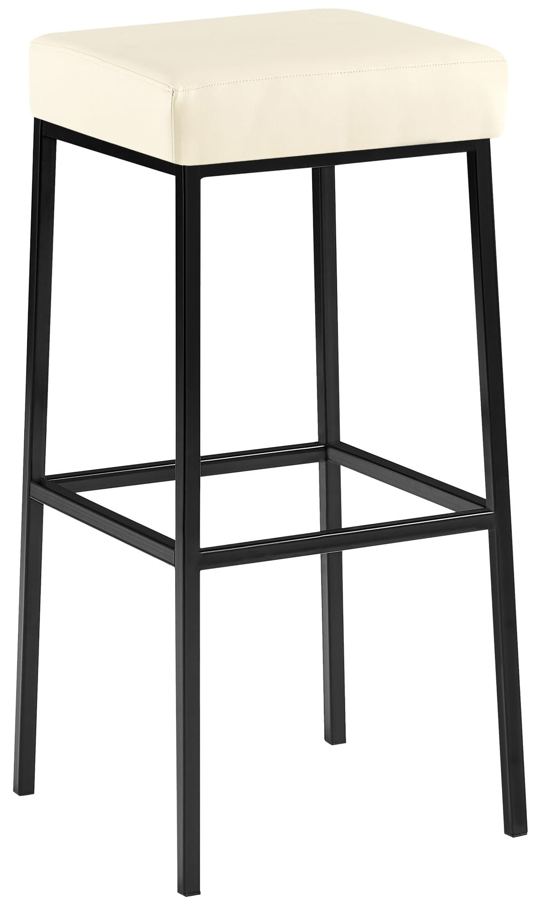 CLP Barhocker Montreal I Gepolsterter Barstuhl mit Kunstlederbezug I Tresenhocker mit Metallgestell,