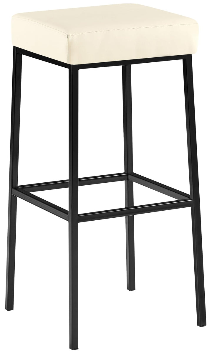 CLP Barhocker Montreal I Gepolsterter Barstuhl mit Kunstlederbezug I Tresenhocker mit Metallgestell,