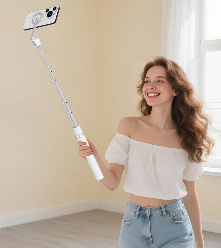 TONEOF 173cm Magnetisches Selfie Stick Stativ, Stark Magnetischer Aluminium Halter für Magsafe-Handy