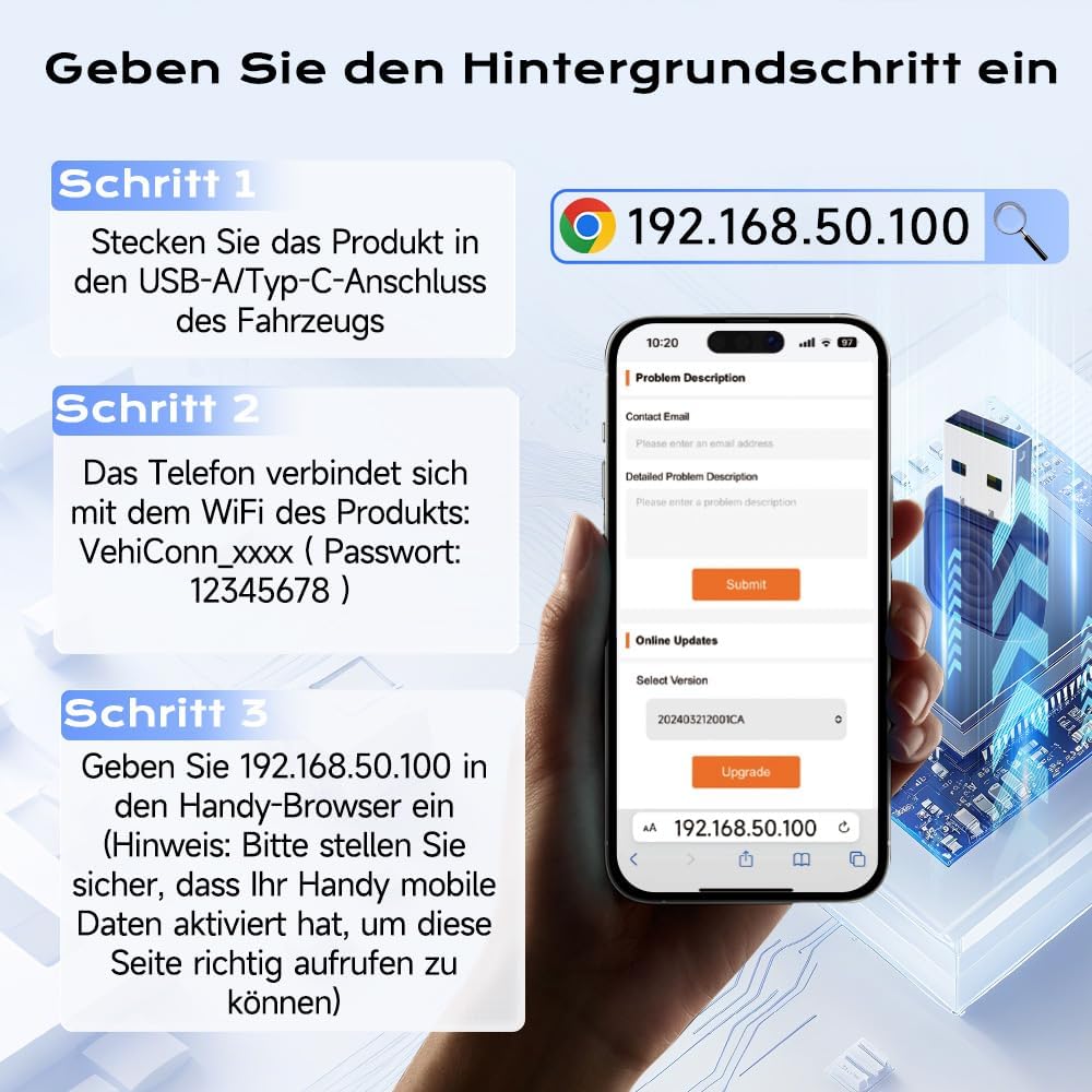 Carlinkit Mini Ultra Wireless CarPlay & Android Auto Adapter – Plug & Play-Dongle für iPhone & Andro