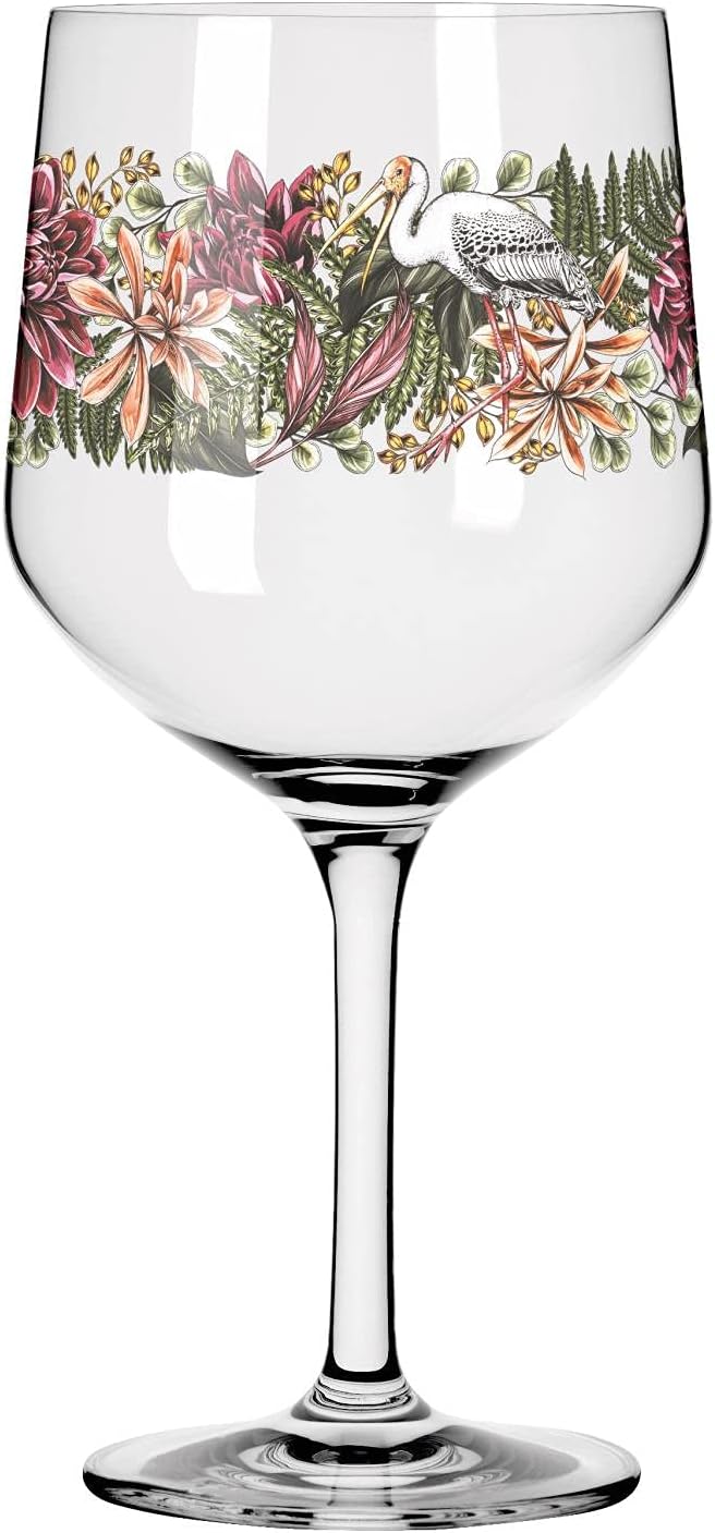 RITZENHOFF 3691001 Gin-Glas 700 ml - Serie Schattenfauna Set Nr. 1 – 2 Stück, Storch &amp; Schmetterling