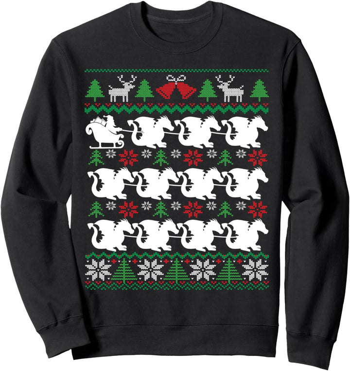 Drachen ziehen den Weihnachtsmann Dragon Christmas Sweatshirt
