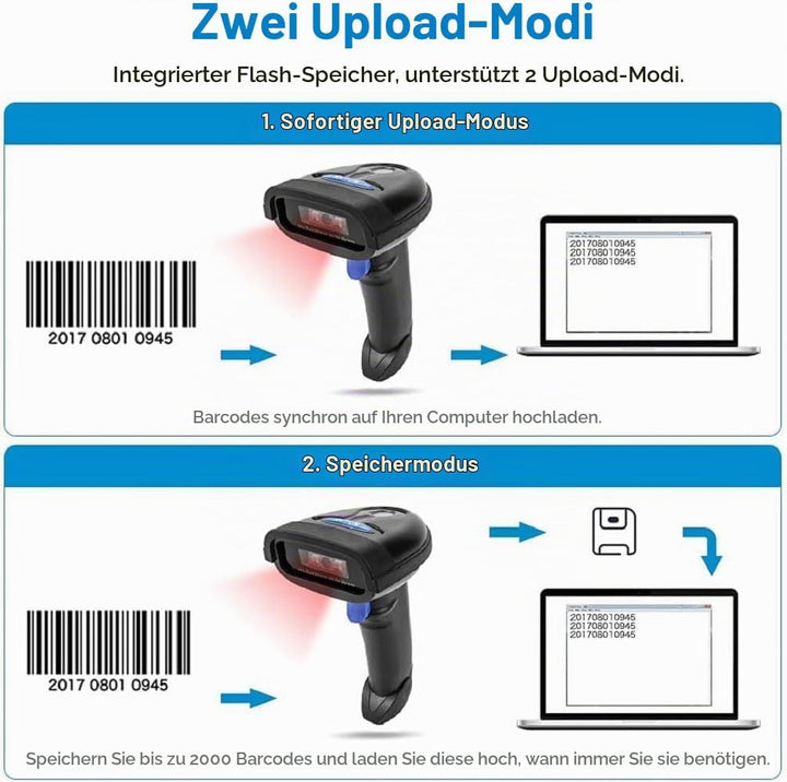 NETUM NT-1228BC Bluetooth CCD Barcode Scanner Handheld USB Kabelloser 1D Bar Codes Imager für Mobile
